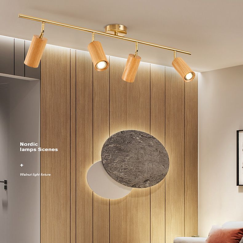 Moderne LED -Strecke Beleuchtung minimalistischer chinesischer Stil Holzvermittler für Wohnzimmer und Gang zu Hause