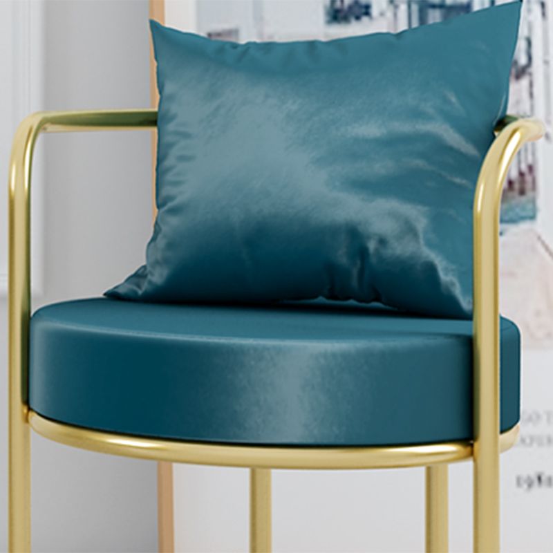 Glam Style 21.65" Wide Pillow Back Sponge Metal Frame Arm Chair