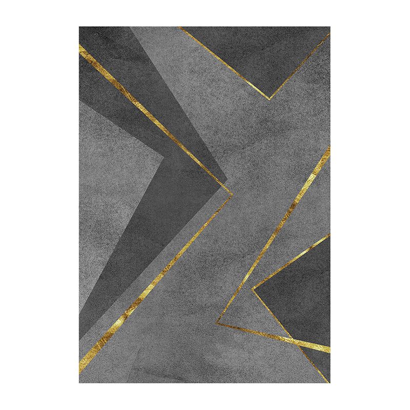 Simplicity Triangle Pattern Rug Polyester Indoor Carpet Stain Resistant Area Rug for Living Room