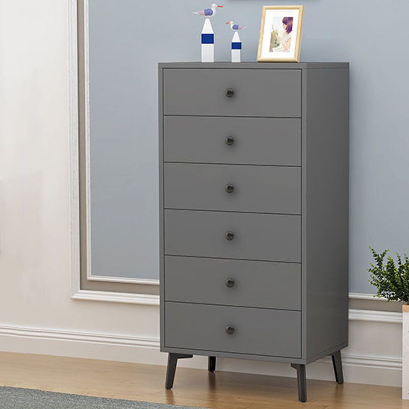 Bedroom Wood Storage Chest Contemporary Vertical Soft-Close Dresser with Drawers