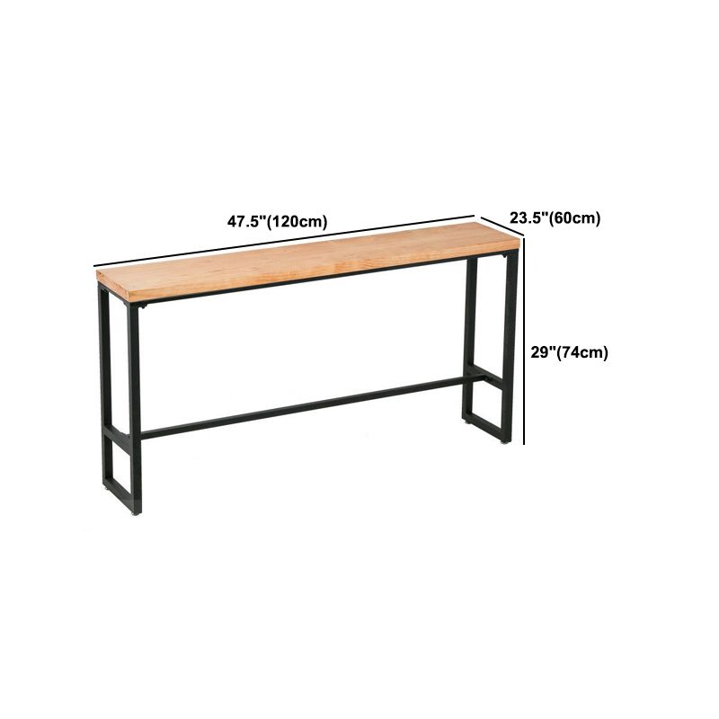 Industrial Rectangular Bar Table Set 1/5 Pieces Wooden Counter Table with High Stools