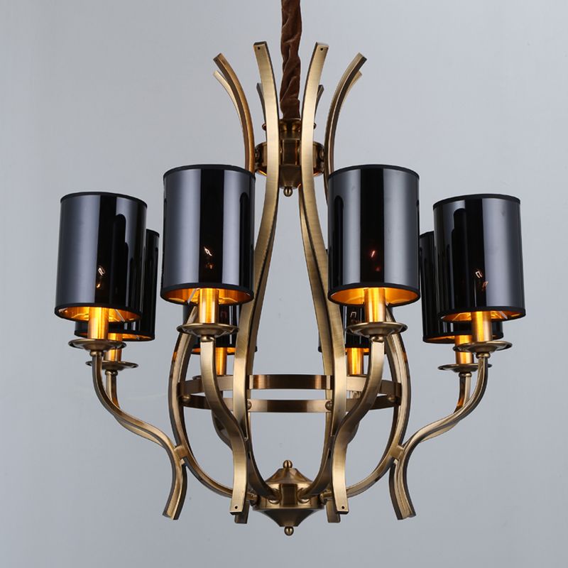 6/8 LICTES CYLINDER CHANDELIER FARMONS BLACK FAX PLACE PLADIER PLADE AVEC VASE IRER DESIGN