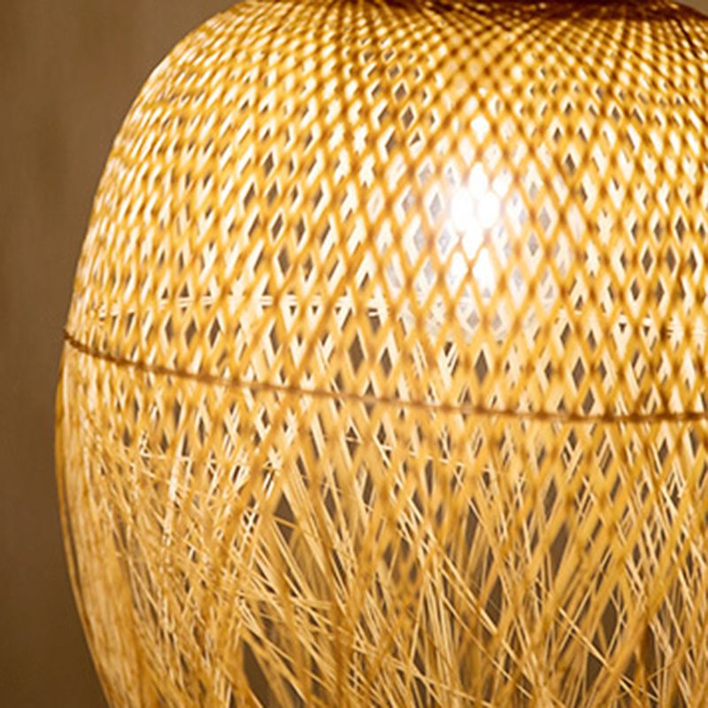 Chinesische handgefertigte Anhänger -Beleuchtungskörper Rattan Hanges Licht mit hängenden Kabel für das Restaurant