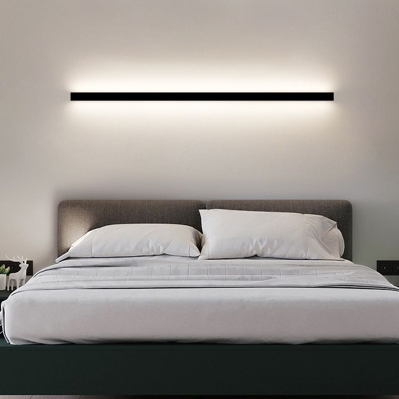 Estilo moderno Luces de apliques de pared lineal Metal 1 Ideas de iluminación de pared de luz