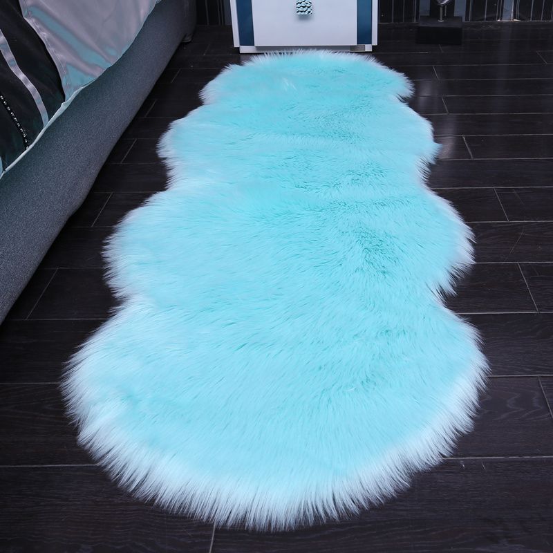 Irregular Shape Solid Color Rug Multi Colored Calming Indoor Rug Polyster Anti-Slip Backing Machine Washable Rug for Room