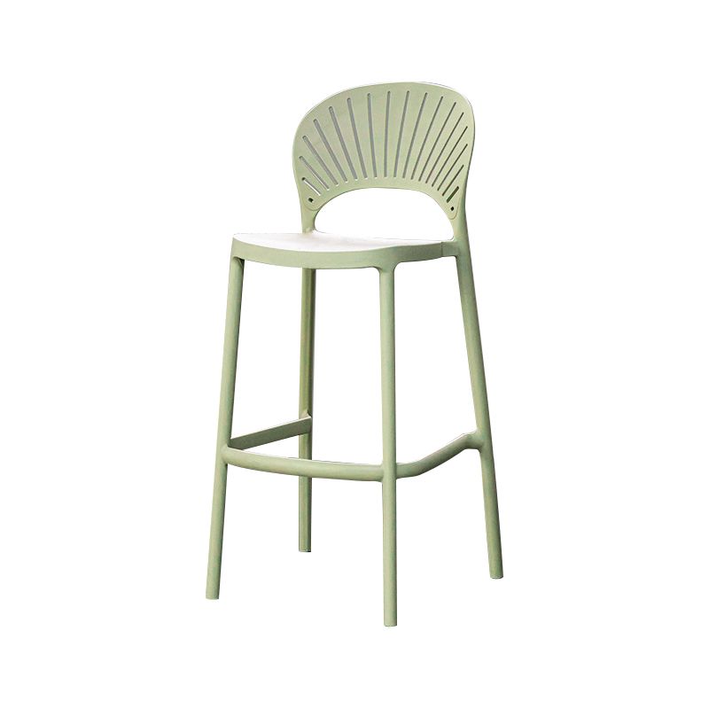 Nordic Style Bar-stool Plastic Counter Bar Stool with Plastic Legs for Restaurant
