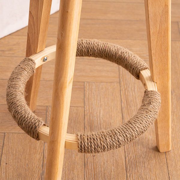 Low Back Armless Counter Stool Modern Bucket Seat Bar Chair with Footrest