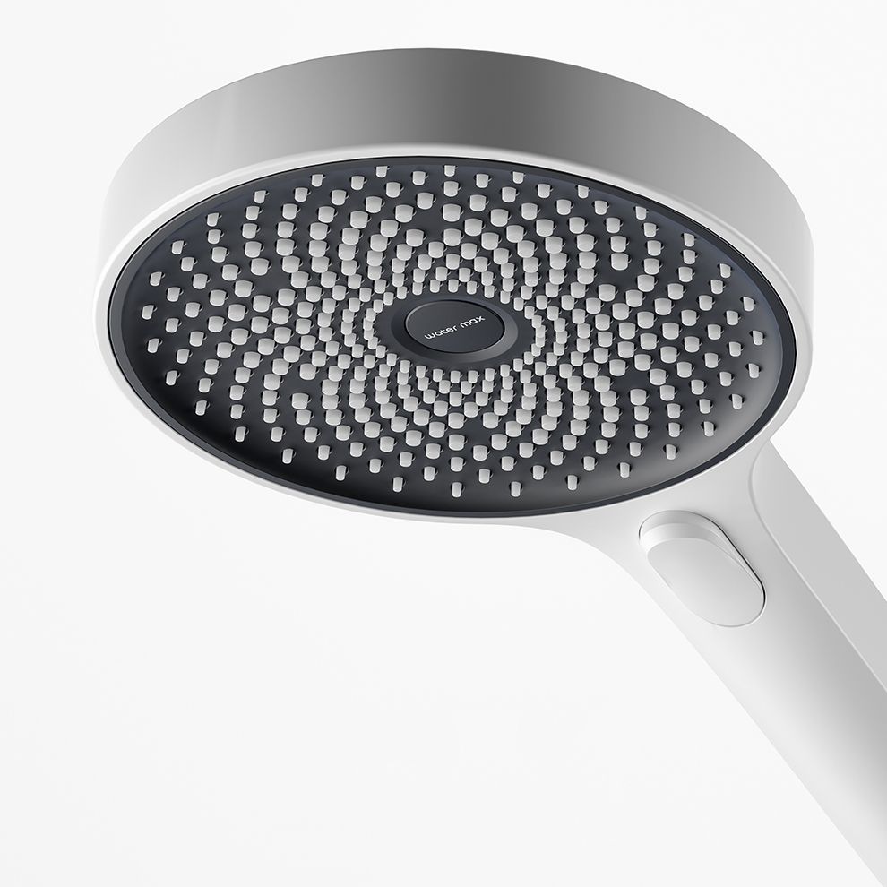 Shower System Round Adjustable Spray Pattern Massage Jet Handheld Shower Head Shower Trim