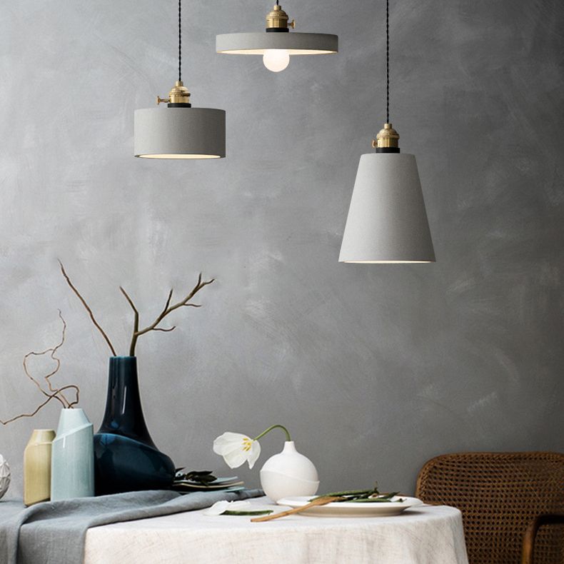 Luce a soffitto a sospensione geometrica Stile minimalista in stile Grigio Apco sospeso Luce a sospensione