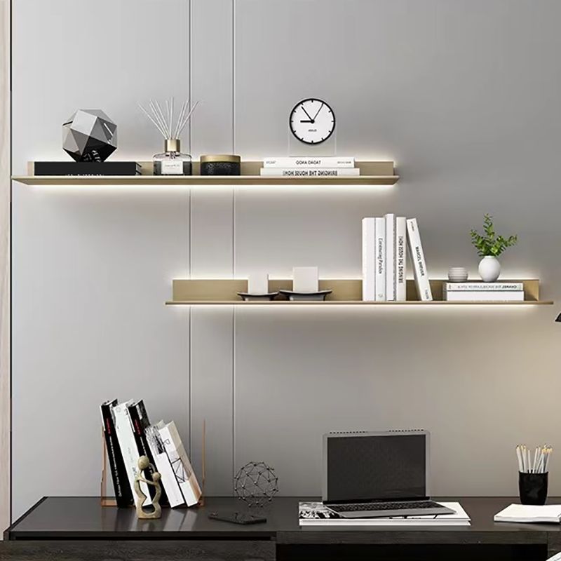 1 Shelf Metal Bookshelf Modern Floating Wall Mounted Bookcase