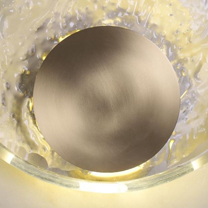 Modernism Single Golden Wall Mounted Sconce Round LED Wall Light