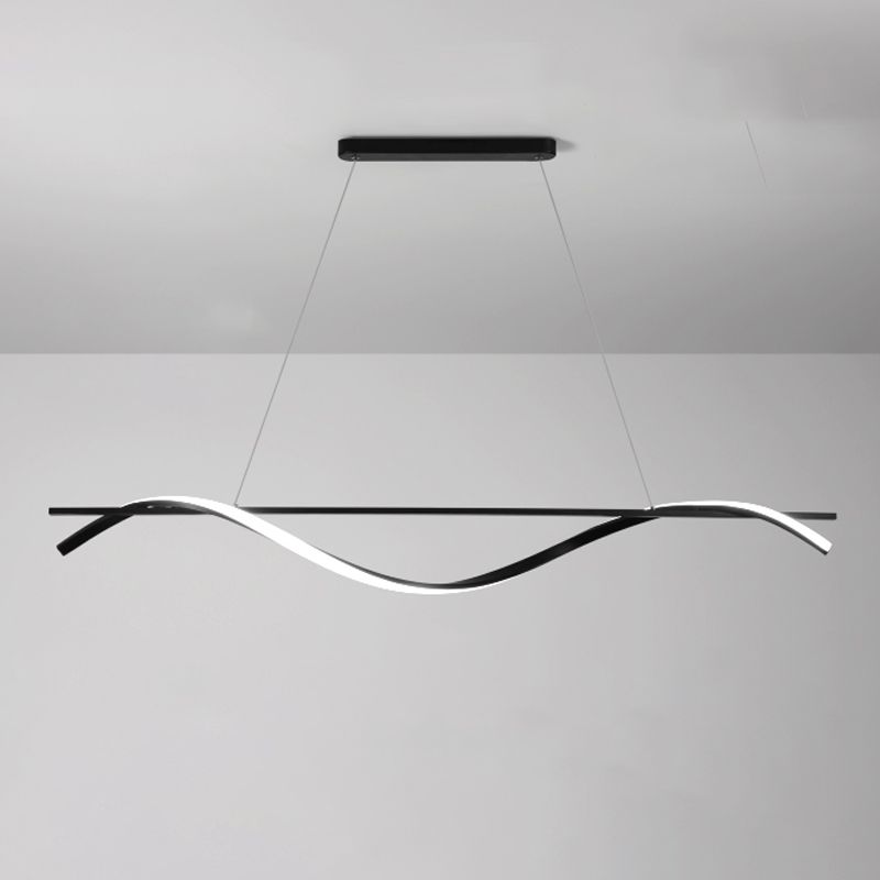 Lineaire kroonluchter eiland kroonluchter licht moderne metalen kroonluchter verlichtingsarmaturen