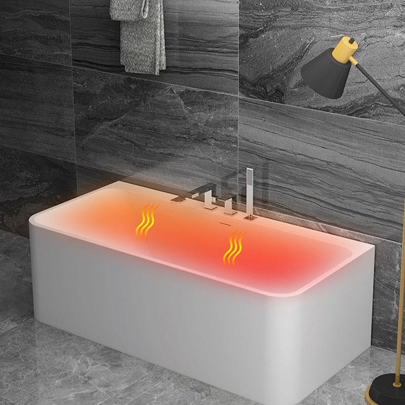 Stone Rectangular Soaking Bathtub Antique Finish Back to Wall Bath Tub