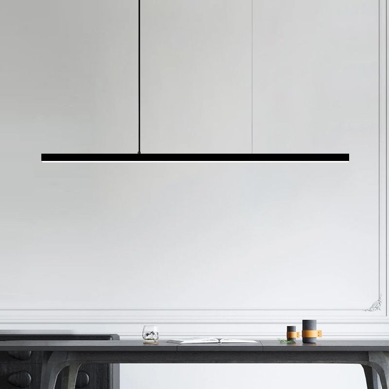 Lampada dell'isola a ciondolo lineare Lampada dell'isola lampadario di illuminazione moderna