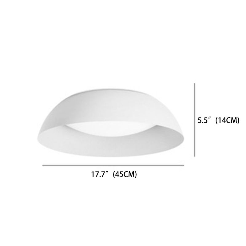 Nordic Style Bowl Shade Ceiling Lighting Metal Foyer LED Flush Light with Recessed Diffuser