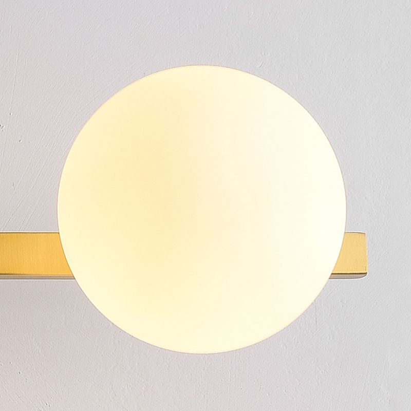 Industrial Golden Light Glass Globe Shaded Bath Vanity Lighting for Bathroom