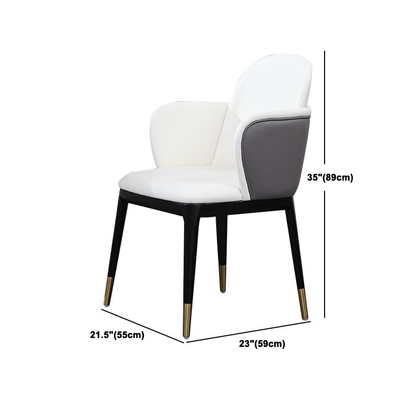 Faux Marble Glam Style Dining Set Round 1/5 Pieces Dining Set for Home Use