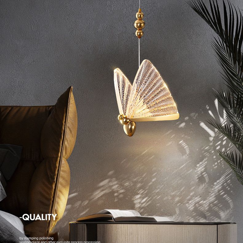 8.6 "brede acryl vlinder hangend licht leuntstijl eenvoud verlichtingsarmatuur voor coffeeshop restaurant