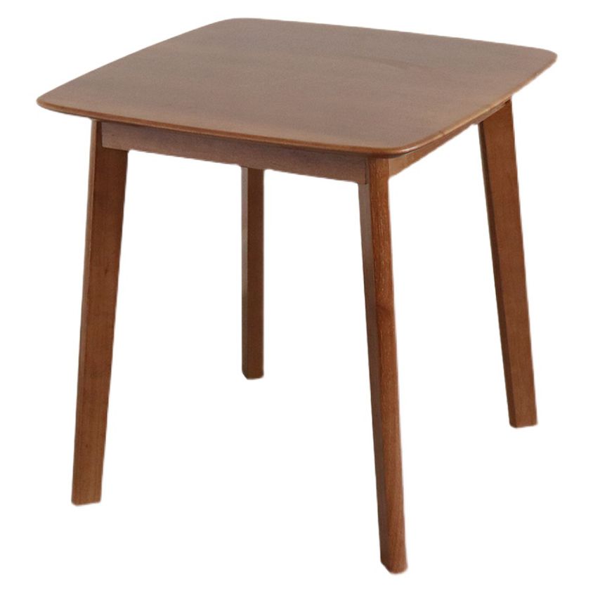 23.5 "Rubberwood vaste houten eettafel vierkant 4 poten eettafel voor huisgebruik