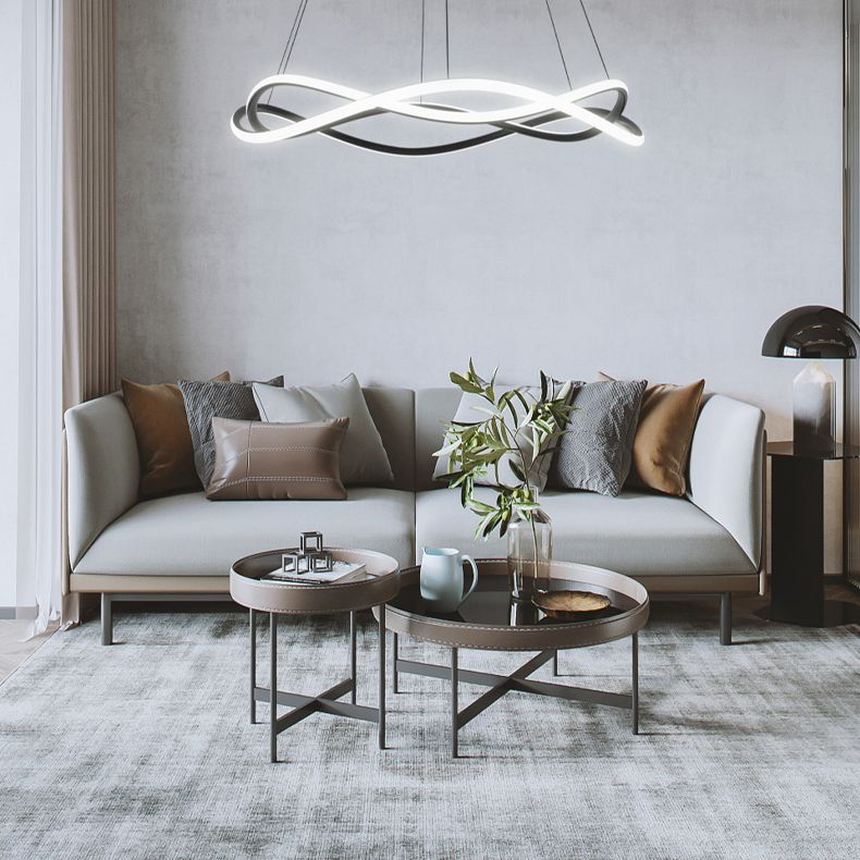 Twist Ceiling Lights White Acrylic LED Modern Styles for Living Room Bedroom