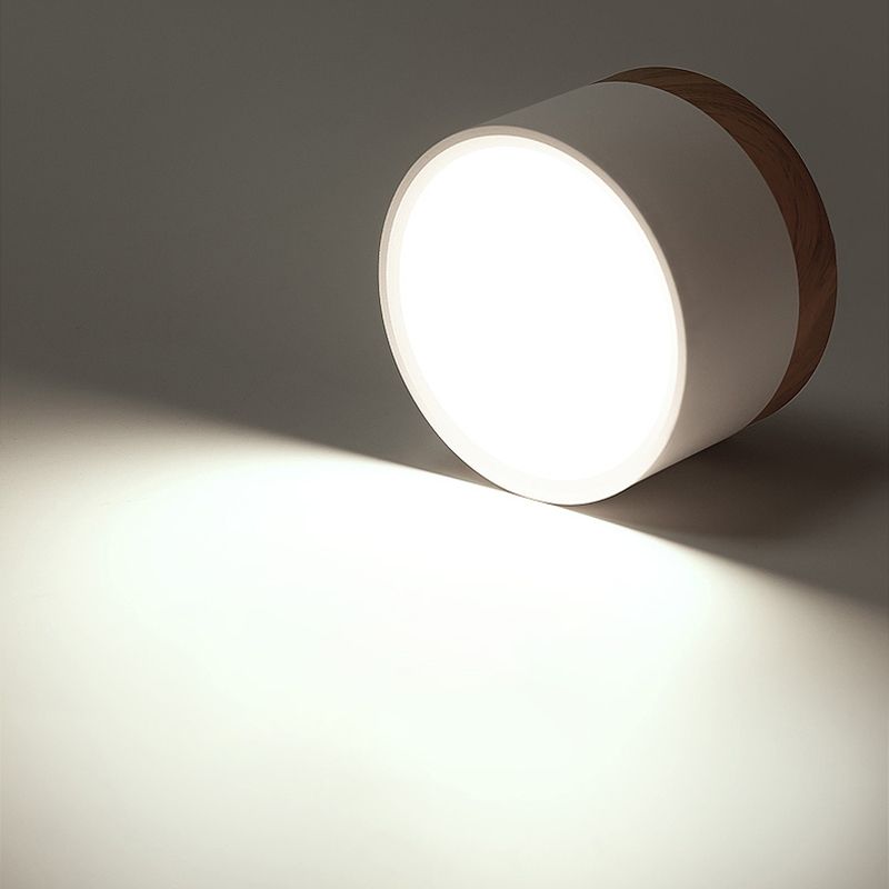 Nuevo Luz empotrada LED cilíndrica moderna, 1 luz, accesorio de iluminación de techo de aluminio para