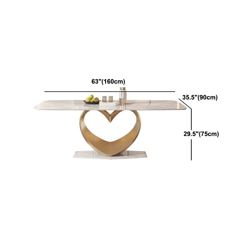 Sintered Stone Top Luxurious Dining Set Rectangle 1/2/4/5/7/9 Pieces Dining Room Table Set