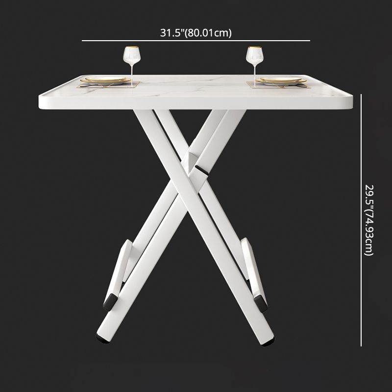 Foldable Solid Wood Dining Room Set of with Double Pedestal Base Dining Room Furniture for Home Use