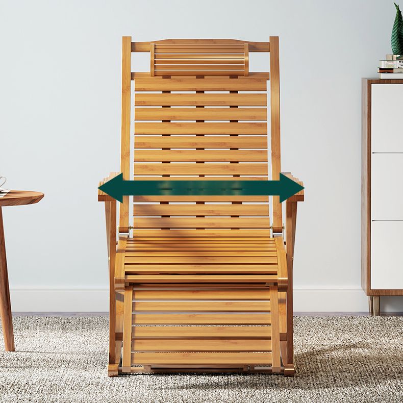 Traditional Rocking Chair Bamboo Solid Color Trapezoidal Back Indoor Rocking Chair