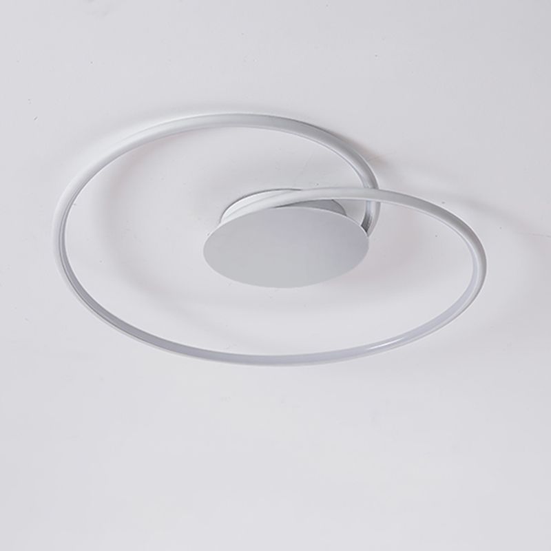 Modern Artistic LED Ceiling Light Aluminium Linear Flush Mount with Silicone Shade