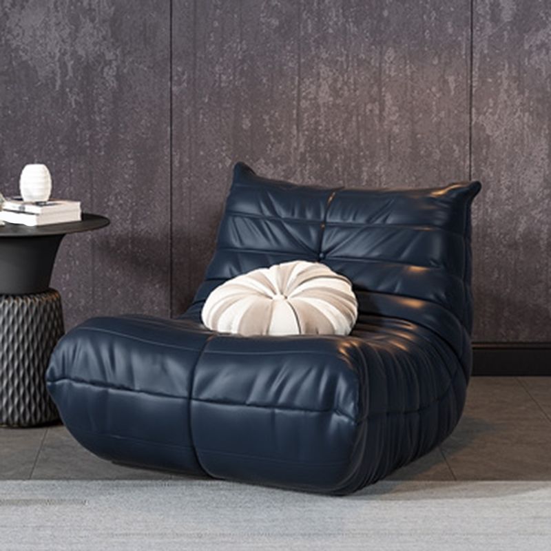 Modern Accent Chair Real Aniline Leather/Faux Leather Chair With Fixed Back