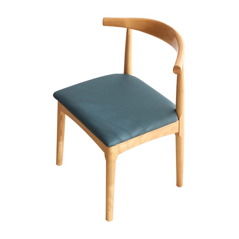 Chaise de salle à manger scandinave, chaise d'appoint en bois de 17 pouces de large avec dossier ouvert pour un usage domestique