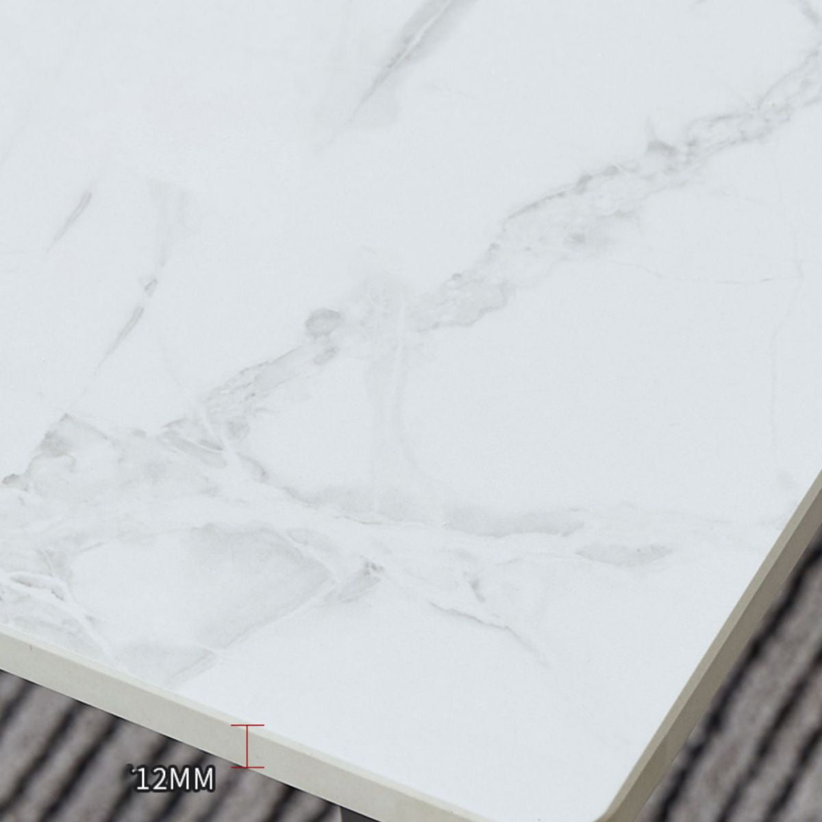 Rectangle Stone Dining Table Contemporary Metal 4 Legs Dining Table