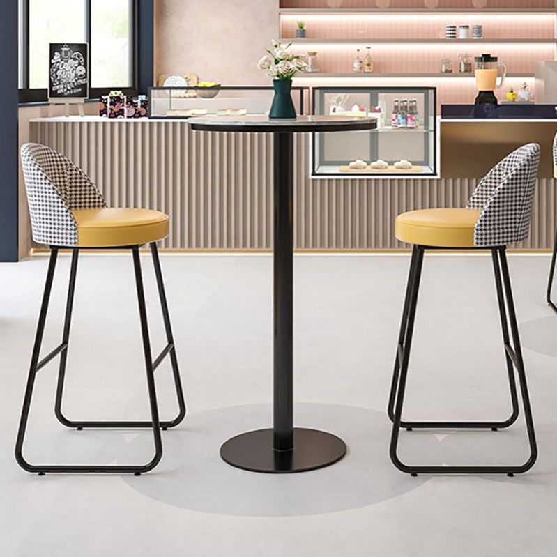 Table de bar en métal industriel fausse marbre rond haut bistrot intérieur table - 23 "x41"