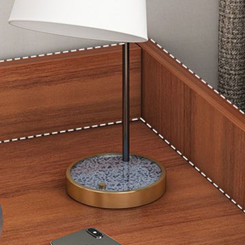 Wooden Nightstand with 12" Wide Night Table with Drawers and Shelf