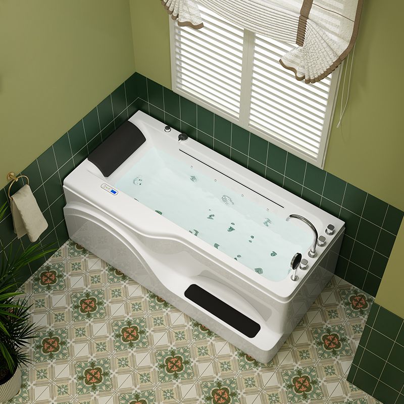 Rectangular Alcove Bathtub Acrylic Home Bath Tub in White for Bathroom