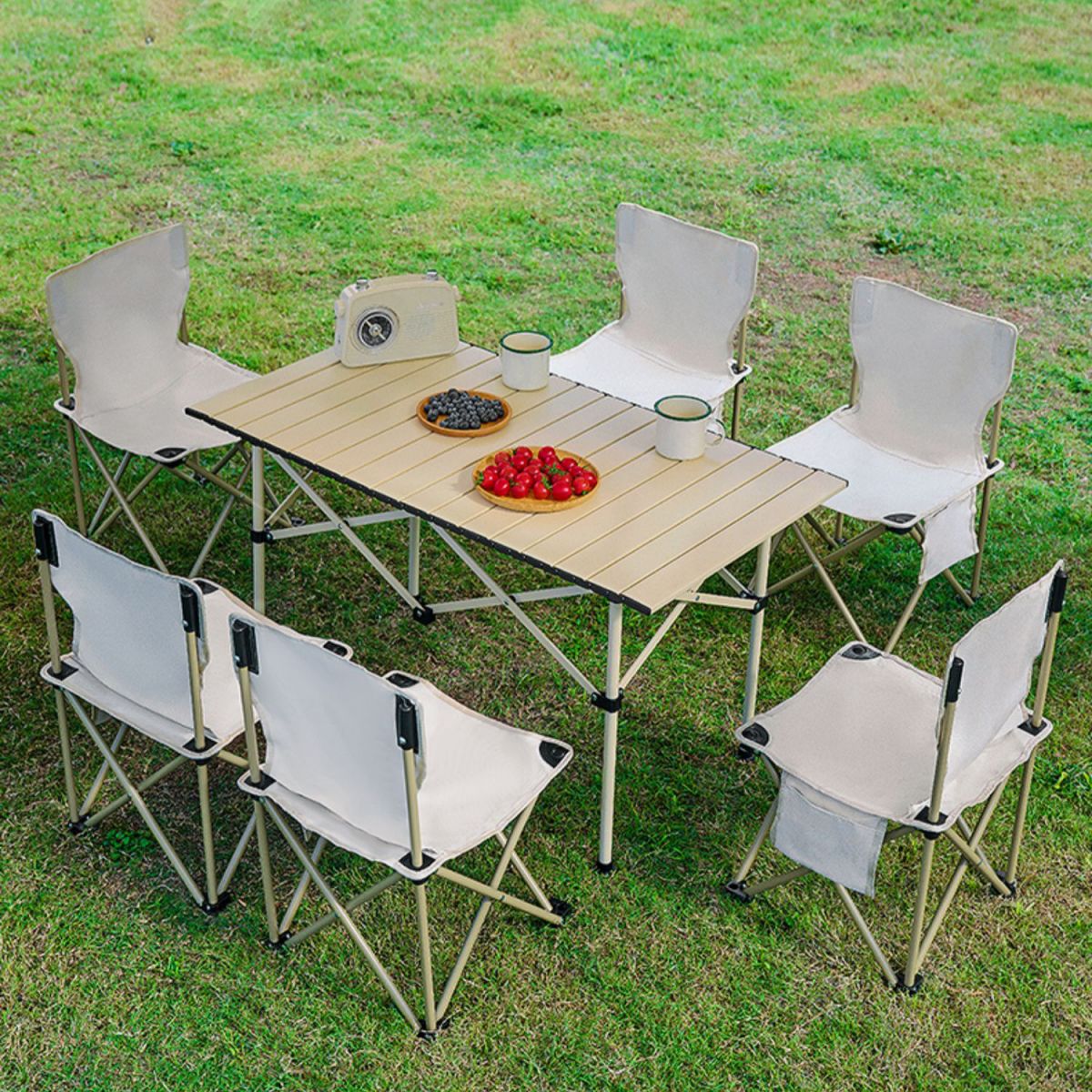 Steel Outdoor Folding Table Industrial UV Resistant Camping Table