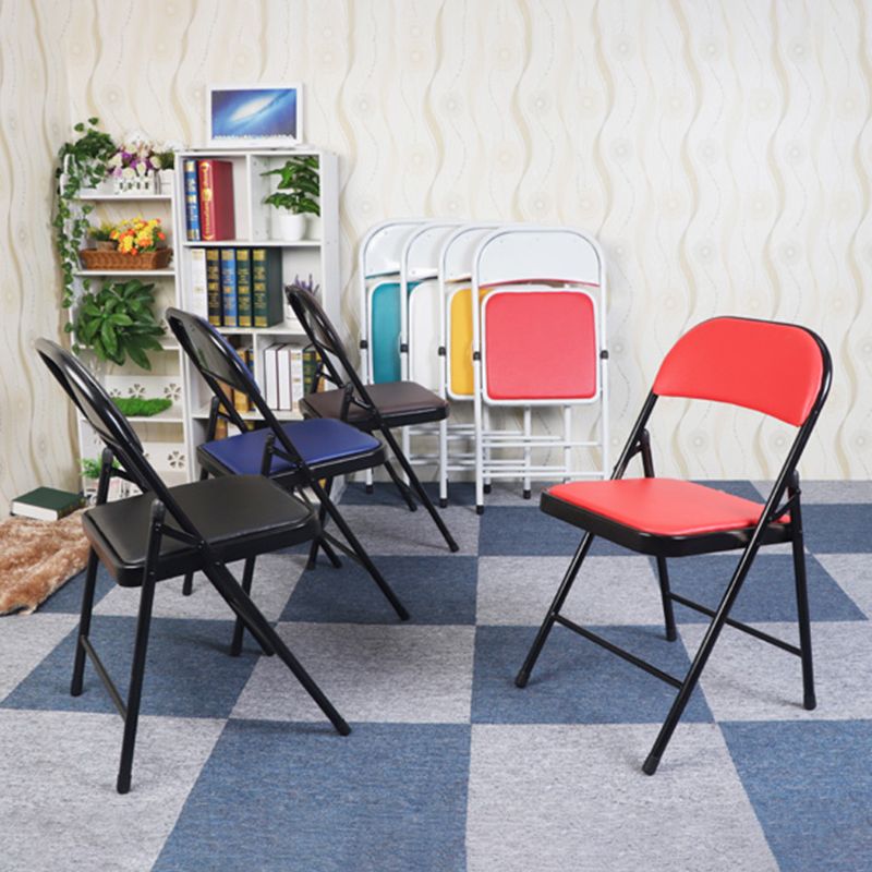 Silla de comedor de estilo moderno Silla auxiliar plegable sin brazos con patas de metal