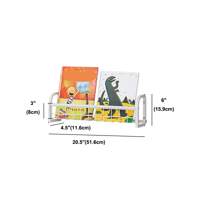 Modern Style Bookshelf Metal Wall Mounted Bookcase for Home Office