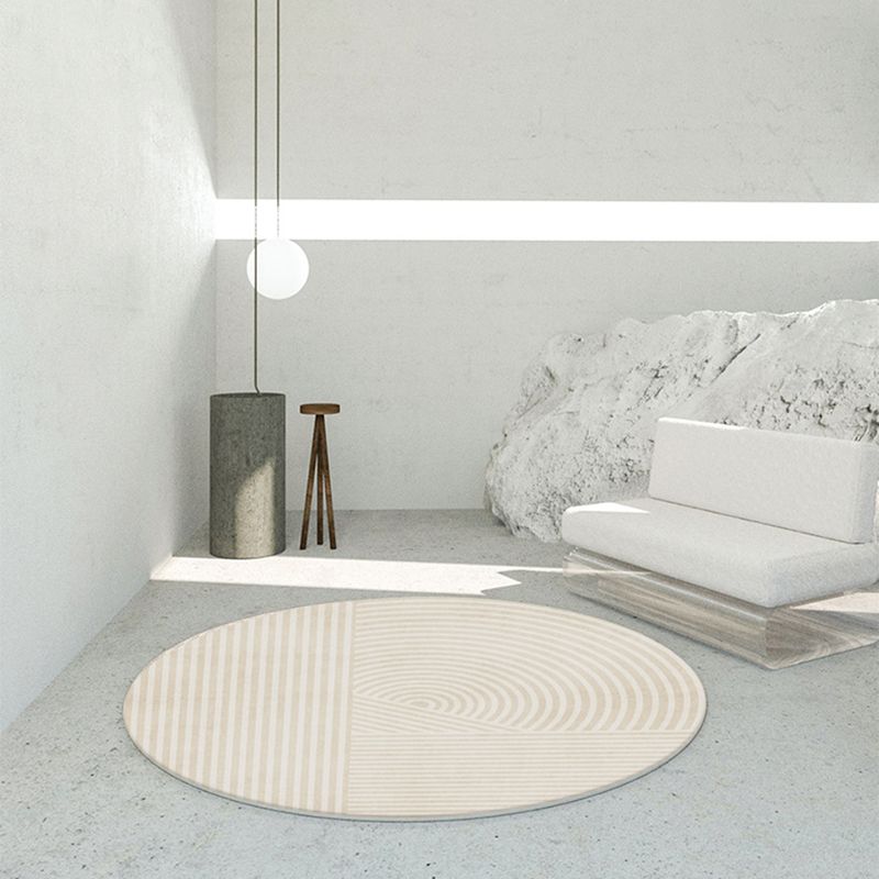 Purple Nordic Rug Polyester Contrast Color Indoor Rug Stain Resistant Rug for Living Room