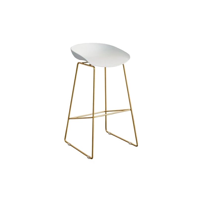 Metal Barstools Glam Armless Bar Stools with Gold Metal Legs