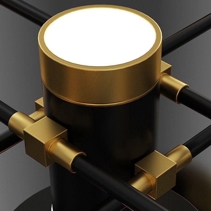 Lampadario da soffitto a semi-incasso Sputnik in stile moderno, lampadario a semi-incasso in metallo a più luci