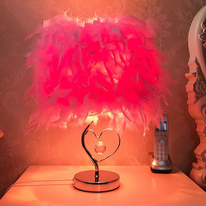 Éclairage de table de plumes en forme de cylindre LAMPE NORDIQUE SEUX-BULB