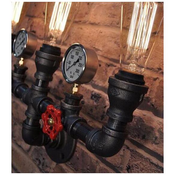 Pressure Gauge Restaurant Wall Lamp Lighting Industrial Style Metal Wall Sconce Lighting