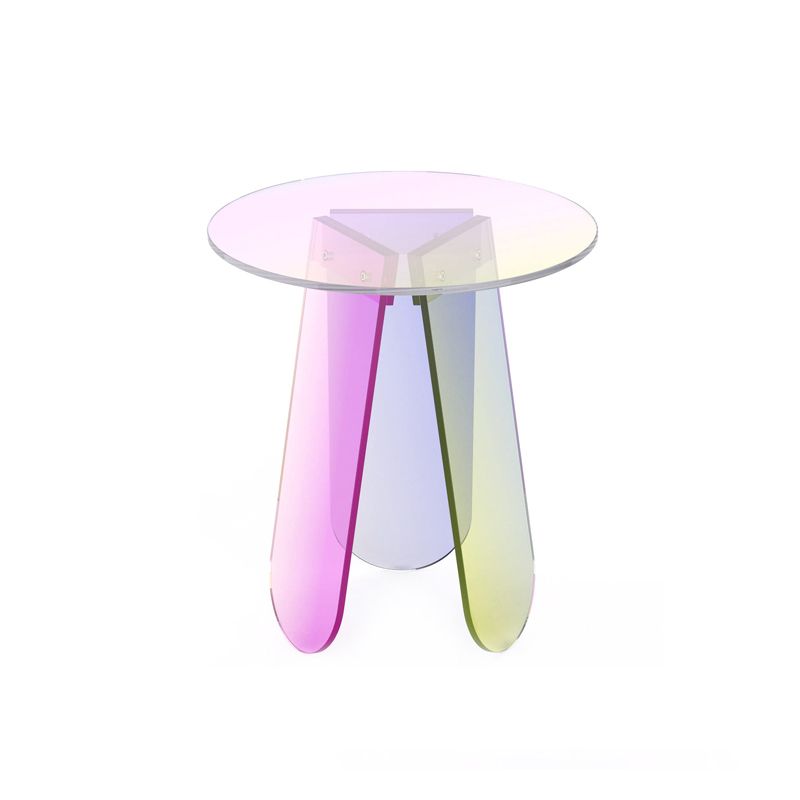 Luxurious Acrylic Side Table Round/Oval Side End Snack Table