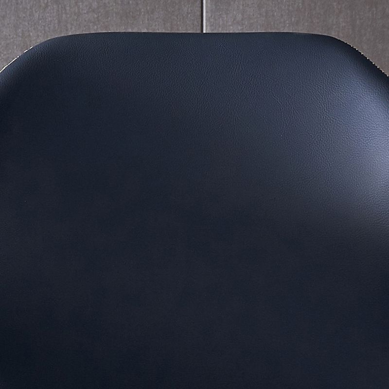 Metal Indoor Upholstered Dining Chair Metallic Finish Wingback Side Chair