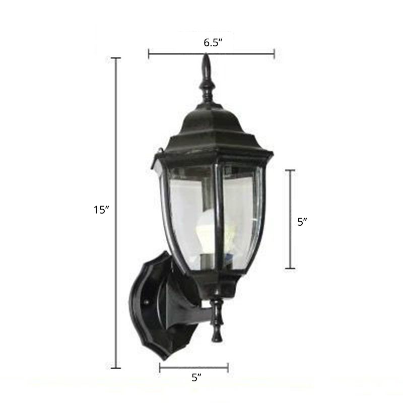 Bell Garden Wall Lighting Ideas Vintage Aluminum 1-Light Wall Mount Lamp with Glass Shade