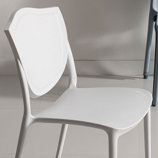 Silla de estilo moderno, sillas sin brazos con patas de plástico para cocina