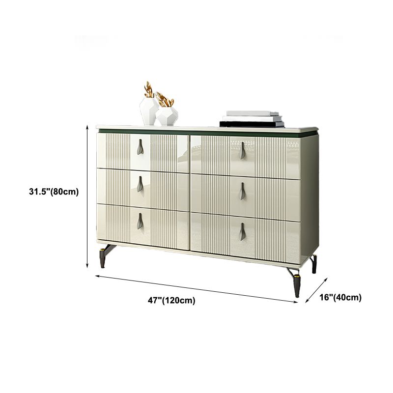 Contemporary Wooden Chest Bedroom Vertical Storage Chest with Drawers