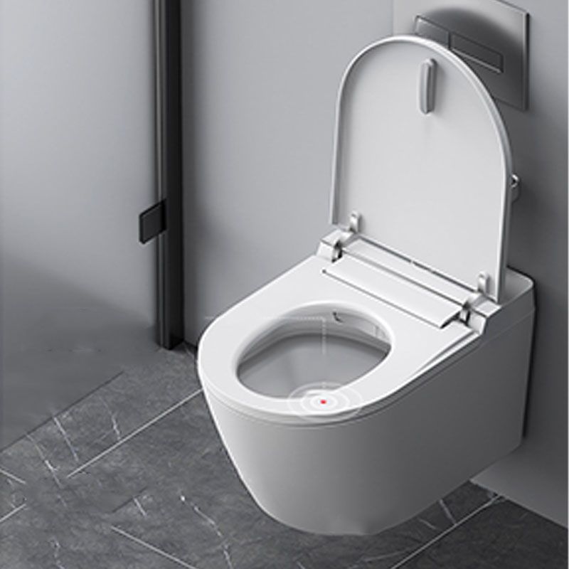 Elongated Toilet Wall Hung 1-Piece Automatic UV Sterilization Toilet with Concealed Tank