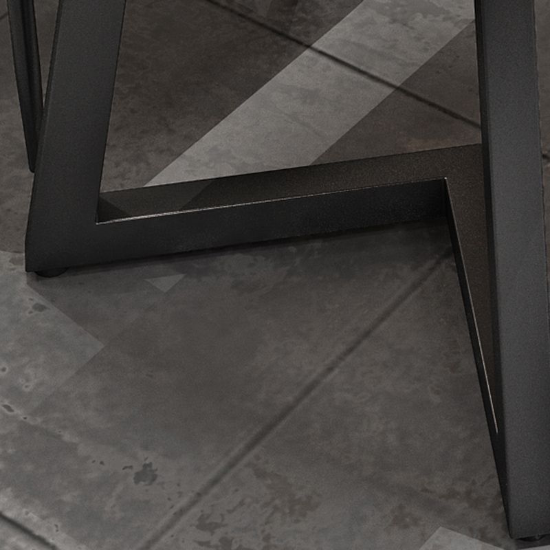 Industrial Dining Set 1/3/5 Pcs Solid Wood Top Dining Table with Upholstered Chairs